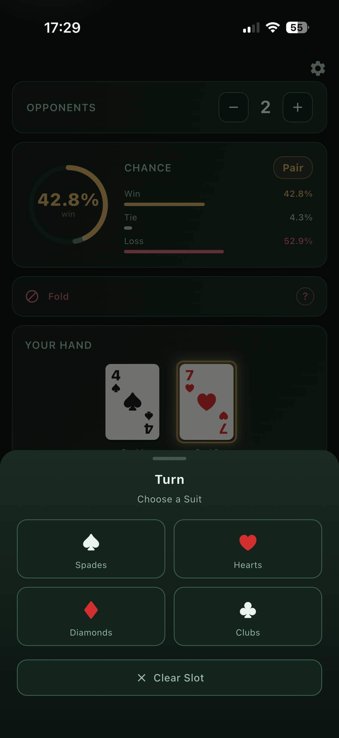 Poker Calc hand rankings